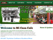Tablet Screenshot of micasacafe.com